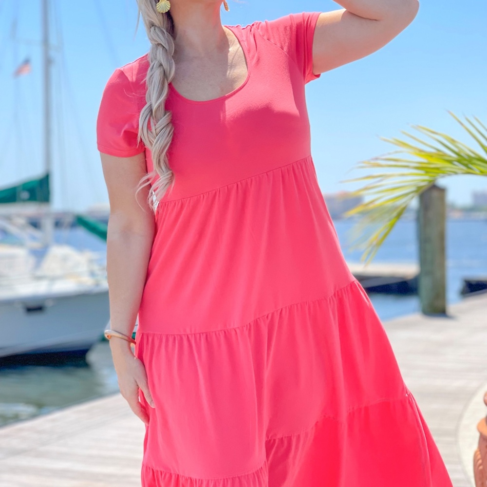 Coral Midi Dress Duffield Lane - M